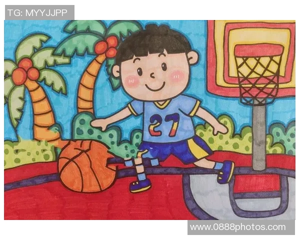 幼儿园简笔画教程教你轻松绘制可爱的小朋友打篮球的趣味场景